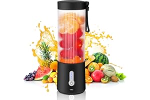 Rainpal Przenośny Blender Osobisty, 450mL Przenośny Blender ładowany przez USB z 6 Ostrzami, Przenośny Blender bez BPA do Koktajli i Smoothies, Blender Podróżny na Zewnątrz