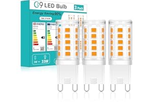 AmmToo G9 LED Lampe warmweiß 2700K, LED Leuchtmittel 3W entspricht 30W-40W Halogenlampe, G9 Glühbirne 360 Lumen, kein Flackern, nicht dimmbar, Enegiesparende G9 kleine Birne