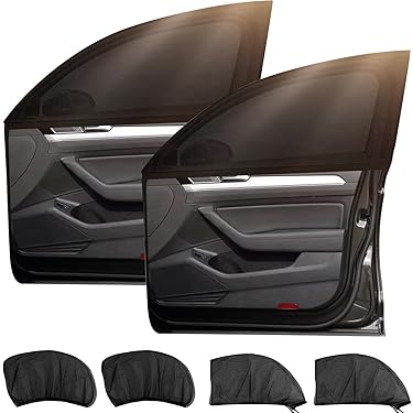 5-teiliges Auto Sonnenschutz Set - Universell Für Seitenfenster