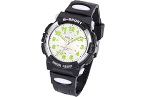 JUBOOS Kids Watches, Child Quartz Wristwatch for Boys Girls Kids Waterproof Time Teach Watches Rubber Band Analog Quartz Children Sport Outdoor Wrist Watches