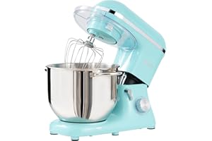 Kitchen in the box Impastatrice Planetaria, 7,5 Litri Impastatrice Professionale 1400W, 6 Velocità con Uncino Impastatore, Mescolatore e Frusta Sbattitrice (Blu)