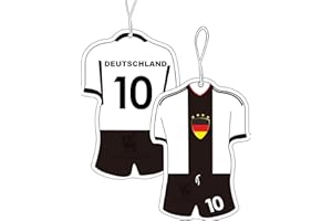 ‎R&M ORIENT 2er Set DEUTSCHLAND – Duftbaum – Luftfrischer – automatischer Duftspender fürs Auto – Autoduft – Fußball Heim Trikot Soccer Germany WM EM (BLUE OCEAN)