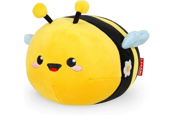 LEGAMI - Peluche Super Soft!, thème Bee, Format Mini, avec Carte d'Identité Personnalisable, Tient Debout, 14x15x12 cm