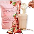 CollaSlim, Meal Replacement Shake with Added Collagen, Vitamins and Minerals, Balanced Meal, Healthy Shake for Weight Loss, Diet Shake, Strawberry Flavour