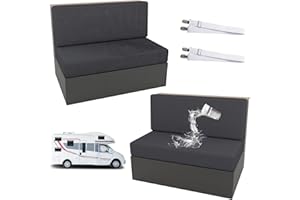 Bekasa 4 Piezas Funda De Sofá para Caravana, Elásticas Cubiertas Asiento Cojín Fundas para Asientos de RV Fundas De Cojín Cubiertas de cojín de restaurantes RV RV Lavable Fundas (2 Juego)