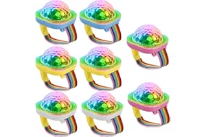 SWTHM Bracelet boule disco, 8 pièces LED, éclairage de scène, 5 modes dynamiques, commande vocale, bracelet dansant, lampe d'ambiance étoilée, rechargeable par USB, avec ventouse, pour décoration de voiture