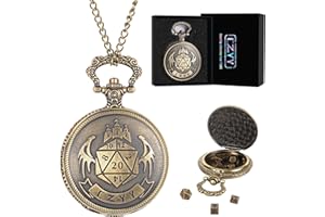 CZYY DND 6 mm Mikro-Würfel-Set mit Taschenuhrgehäuse, perfekt für Dungeons und Drachen, Tisch-RPG- und Karten-Brettspiele