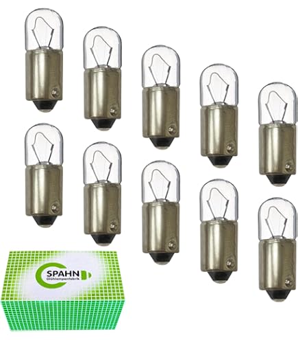 Spahn Lampadine Tubolari 6V 5W Attacco S8,5 11x36 Mm - Confezione Da 10 Pezzi