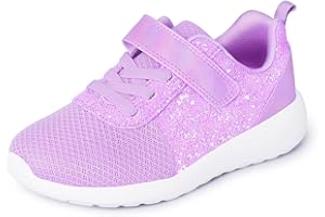 HARVEST LAND Girls Trainers Kids Athletic Shoes Toddlers Glitter Casual Lightweight Sneakers Sports Shoes Breathable Tennis Road Trail Running Shoes