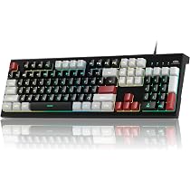 EWEADN G98 Gaming Office Keyboard, Pelikula Na May Rainbow Backlit USB Wired Computer Externa...