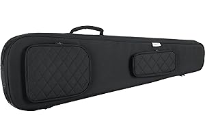 Shaman Funda EBBT-2122BK para Bajo Eléctrico, con Acolchado Grueso, Soporte de mástil Ajustable, Cierre de Contacto, Bolsillos Acolchados, Compartimento para Tablet y arnés Mochila retráctil.