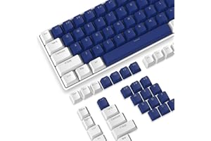 LEXONTECH Teclas PBT,104 Teclas PBT Juego de Teclas de Doble Disparo,Perfil OEM,Diseño ANSI US para Teclado Mecánico,Compatible con Interruptores MX Cherry/Gateron/Kailh/Akko,con Extractor de Llave