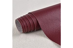 CHANGTSING Patch En Cuir auto-adhésif PU trous de réparation Autocollant Cuir Kit Premiers Soins pour Canapé de Siège de Voiture Meubles Vestes Sac À Main Patch vin rouge 4 20 x 30 cm