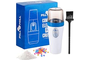 Small Electric Pill Crusher Fine Powder by Pill Mill - Pill Grinder Fine Powder Extremely Fine - Hospital Grade Pill Crusher for Elderly - Electric Pill Grinder for Medicine - Pill Crusher for Pets