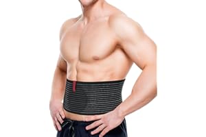 ORTONYX Premium Umbilical Hernia Belt for Men and Women / 6.25" Abdominal Binder with Hernia Support Pad - Navel Ventral Epigastric Incisional and Belly Button Hernias - Black OX5241-S/M