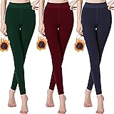 Libella Thermo Leggings Donna con Fodera Interna Invernali Caldi Senza Cuciture Treggings Comodi Senza Cuciture Cintura Alta 