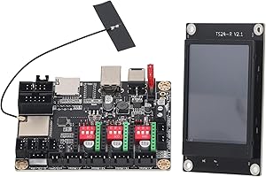 RISEGUN Scheda di Controllo della Stampante 3D MKS DLC32 V2.1 Scheda di Controllo a 32 Bit con WiFi 2.4 Pollici TS24 R V2.1 Scheda Principale della Macchina per Incisione Touch, per 3D Printer