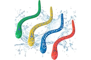 Gemdoit 4Pcs Snake Diving Pool Toys, Swimming Pool Toys for Kids, Summer Swim Dive Training, Summer Fun Swimming Toys, Underwater Training Toys Diving Games Children's Gifts (Diving Snake)