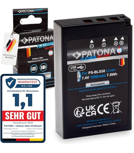 Batterie BLS-50 Pour Appareils Photo Olympus OM SYSTEM - Li-ion 1210 MAh | Compatible E-Pen Et Modèles Similaires