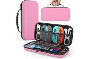 MoKo Custodia per Nintendo Switch 2 2025, Custodia da Viaggio Rigida Protettiva Portatile per Switch 2 Console Accessori, custodia sottile Cover con 10 Slot per Cartucce e Tasche