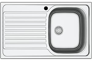 C.M. Lavello Cucina 1 Vasca con Gocciolatoio SX Inox 79 x 50 cm - 011551.D1.01.2016