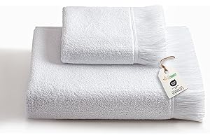 nice homeit - 2 Toallas para Cara y Manos, 60x100 Toallas para Invitados, Toallas para bidé Altamente absorbentes, 100% Algodón, Suave, Ligera y de Secado rápido. Fabricada en Italia (Blanco)