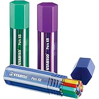 Premium-Filzstift - STABILO Pen 68 - 20er Big Pen Box zufällig in einer der 3 Farben - mit 20 verschiedenen Farben