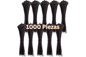 Gocableties - Bridas plastico negras para cables - 1,000 Piezas - 300 mm x 3,6 mm - Resistentes a los rayos