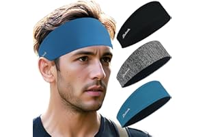 ‎LINLOOK Sport Stirnbänder für Damen und Herren, Antibakterielles Schweißband Stirn, Elastisch rutschfest Haarband für Joggen,Laufen, Fitness, Yoga, Radfahren, Basketball