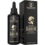 ORGANIC Beard Oil for Men Vegan - 100ml Glass Bottle – Nourishing Beard Conditioner with Jojoba & Argan Oil - All-Natural Oil