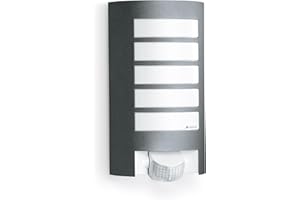 Steinel Lampa zewnętrzna L 12 S antracytowa, czujnik ruchu 180°, zasięg 10 m, solidna aluminiowa osłona, E27, maks. 60W, kinkiet, 27,2 x 15,5 x 10,8 cm