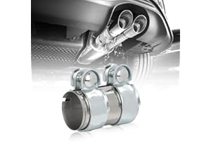 LALAGO Abrazadera de Tubo de Escape Ø55 mm, Abrazadera de Banda de Escape, Conector de Tubo de Escape, Abrazadera Universal con 2 Abrazaderas de Escape (Ø 55mm / L: 95mm)