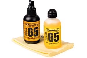 JIM DUNLOP | 6503 System 65 Body & Fingerboard Cleaning Kit, para limpieza del cuerpo y teclado de guitarra, incluye dos paños de microfibra.