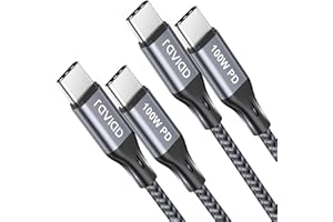 RAVIAD USB C auf USB C Kabel [2Stück 2M+2M] 100W USBC Ladekabel PD Schnellladekabel Typ C Ladekabel für iPhone 17 16 Pro Max, iPhone 15, Samsung Galaxy S24/S23/S22, MacBook Air, Pad Pro, Huawei