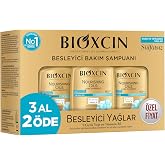 Bioxcin Besleyici Yağlar Şampuan 3 x 300 ml &ndash; Kuru ve Yıpranmış Sa&ccedil;lar İ&ccedil;in, 9 &Ccedil;i&ccedil;ek Yağı, Pantenol ve BioComplex B11 İ&ccedil;erikl