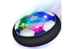 Mieryd Pallone Calcio Fluttuante Ricaricabile, Palla da Casa con Luci LED Giochi Bambini Bimbi 3 4 5 6 7 8 9 10 Anni Gioco Interno Hover Football Ball Giocattoli Compleanno Natale Regali