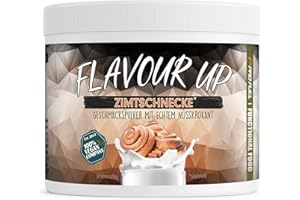 ‎PROFUEL Geschmackspulver ZIMTSCHNECKE 250g - Leckerer Geschmack und Süße - nur 11 kcal pro Portion - Vielseitig einsetzbar für Lebensmittel & Getränke - Flavour Powder - FLAVOUR UP