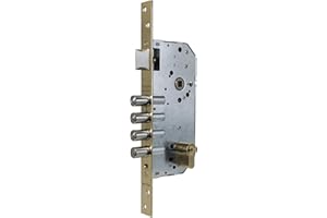 TESA ASSA ABLOY Tesa R200B567L Cerradura de Seguridad Monopunto con Cilindro T60, Acero Esmaltado, Cil. 30 x 30 mm, Set de 7 Piezas