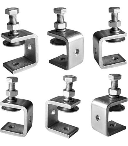 Utensili Fai Da Te 6 Morsetti A C In Acciaio Inox 65mm - Per Falegnameria E Saldatura - Campo Di Serraggio 35-65mm Attrezzatura Fai Da Te