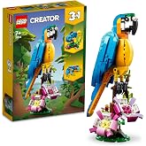 LEGO Creator Exotic Parrot Creative Toy Including Parrot, Fish and Frog Models for Children Ages 31136-7 and Over