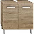 Armoire Suspendue Salle De Bain En Bois San Remo Chêne Terra - 70x30x20 Cm, 1 Porte Avec Amortisseur, 2 étagères, Poignée Chromée