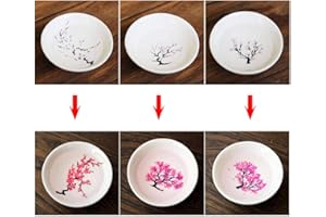 DEEDLITE Ensemble tasse à saké en céramique de style japonais avec changement de couleur par température froide et chaude (boîte en papier)