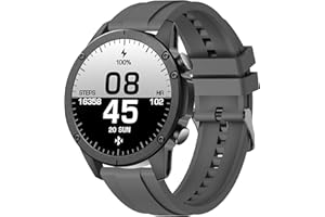 DUORIPE Military Smartwatch Men's 1.43 Inch AMOLED Display Smart Watch with Phone Function, 123 Sports Modes Fitness Watch with Heart Rate SpO2 Sleep Monitor Pedometer IP68 Waterproof Sports Watch for Android