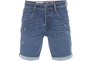 riverso Jeans Shorts Herren Stretch Kurz Regular Fit RIVTom Kurze Hosen Bermuda Shorts Sommer Denim Einfarbig Schwarz Grau Blau 30 31 32 33 34 36 38 40 42