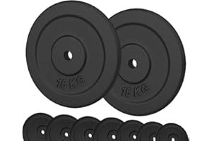 Discos de hierro fundido G5 HT SPORT Ø orificio 25 mm, para gimnasio y gimnasio en casa, de 0,5 a 20 kg para mancuernas y pesas