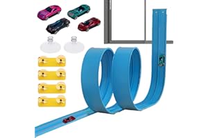 GÉNÉRIQUE Circuit Souple Enfant | Circuit de Voiture pour Tout-Petits 4,5 m | Jouet Éducatif Piste de Course pour à la Maison, Crèche, Voyage et Fête