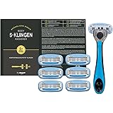 by Amazon Body & Intimate Körper-Rasierer Herren, 5-fach Klinge, Rasierer + 6 Ersatzklingen