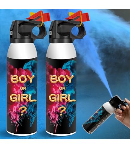 FLG Gender Reveal Konfetti-Kanone - 2er Set In Rosa, Mit Bio-abbaubarem Konfetti & Rauchpulver - Perfekt Für Baby-Partys