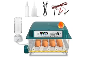 JAOGAUS Incubadora de huevos gallina automatica, Incubadora de huevos automatica con giro automático de huevos y adición automática de agua con vela de huevos, Incubadora de 12-16 huevos
