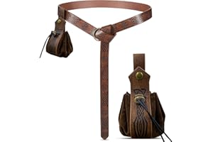 CIMVIDI Bolso de Cinturón Retro, Correas Medievales y Correas de Caballero de Cuerda, Adecuados para el Papel de Circo en Espectáculos Escénicos